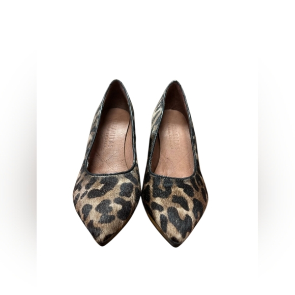 Hispanitas European Pony Hair Leopard Print Leather Heel Size 40/9.5 EUC - Picture 4 of 7